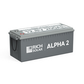 Rich Solar ALPHA 2 | 12V 200Ah LiFePO4 Lithium Iron Phosphate Battery w/ Internal Heat Technology and Bluetooth