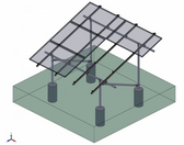 Tamarack Solar 90057 Ground Mount 3 Module First Column Kit for use with 3.1inch Rail