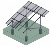 Tamarack Solar GM Kit 4 Module 1st column 93-inch Rail