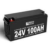 Rich Solar 24V 100Ah LiFePO4 Lithium Iron Phosphate Battery