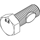 IronRidge Hex Head Set Screw for Ground Screws (Priced as each) GM-HSHW-01-M1